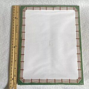 TREND Craft Paper Brown Fence Green Grass Border 50 sheets Acid Free 8.5x11in